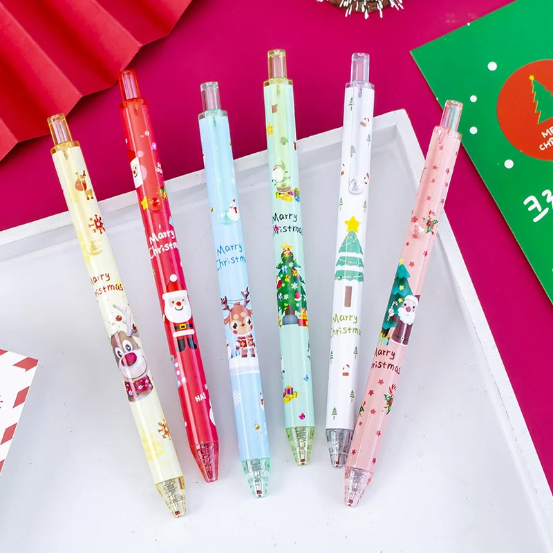 

84PCS Christmas Gel Pens Snowman Santa 0.5mm Stationery Signature Pen Kids Gifts Office Supplies