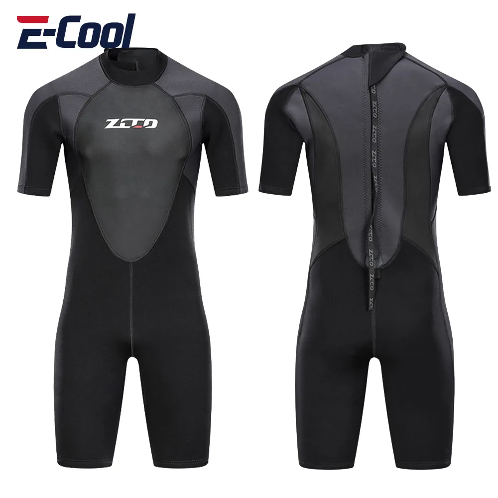 3mm Neoprene Wetsuit Men Short Sleeve Scuba Wetsuit Surfing Sun Protection Warm Snorkeling Full Body Diving Surfing Suit diving suits