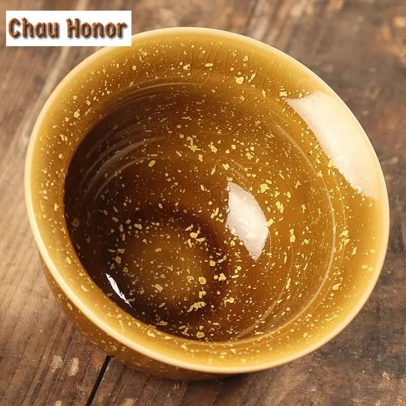 150ml High-end Tianmu Glazed Ceramic Sancai Gaiwan Famous Handmade Chinese Kung Fu Tea Bowl Household Tea Maker Gift Packaging