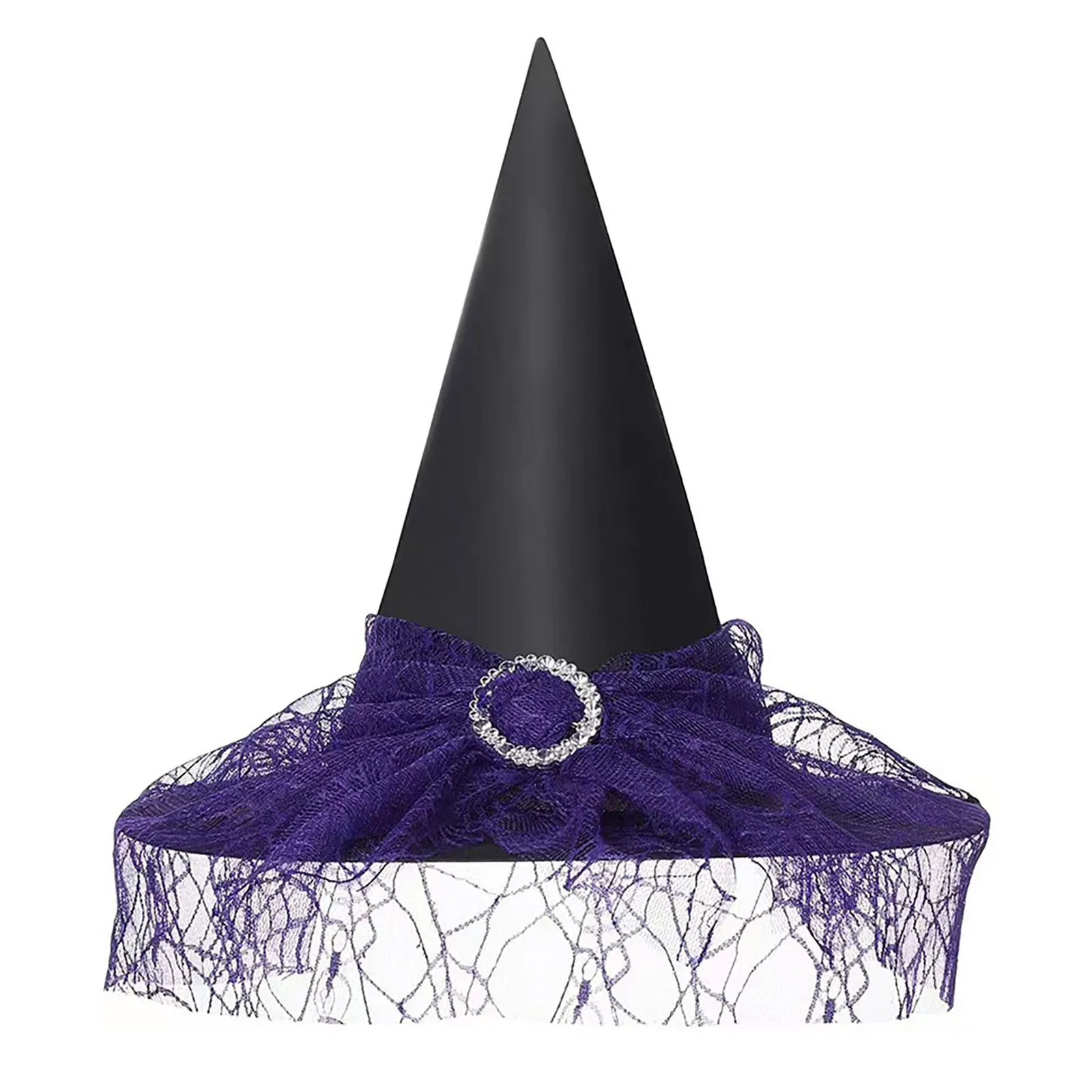 Halloween Witch Hats Lace Veils Cosplay Costume Accessories Party Supplies For Adults Kids