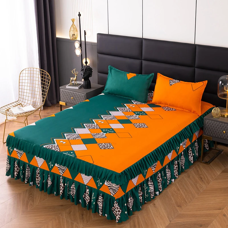 Bedroom Flat Sheets Bed Printed Fashion Modern Comfortable Skin-friendly Simple Mattress Household Bed Cover No Pillowcases 5