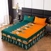 Bedroom Flat Sheets Bed Printed Fashion Modern Comfortable Skin-friendly Simple Mattress Household Bed Cover No Pillowcases 5