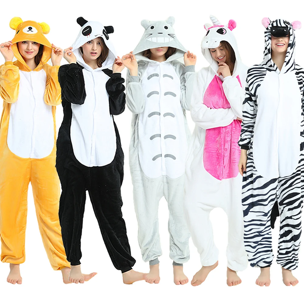 Kigurumi Pajamas Onesies Kigurumi Totoro Panda Cartoon Onesies Kids Children Animal Pajamas Jumpsuits Women Men Sleepwear Onepiece Anime Cosplay Costumes