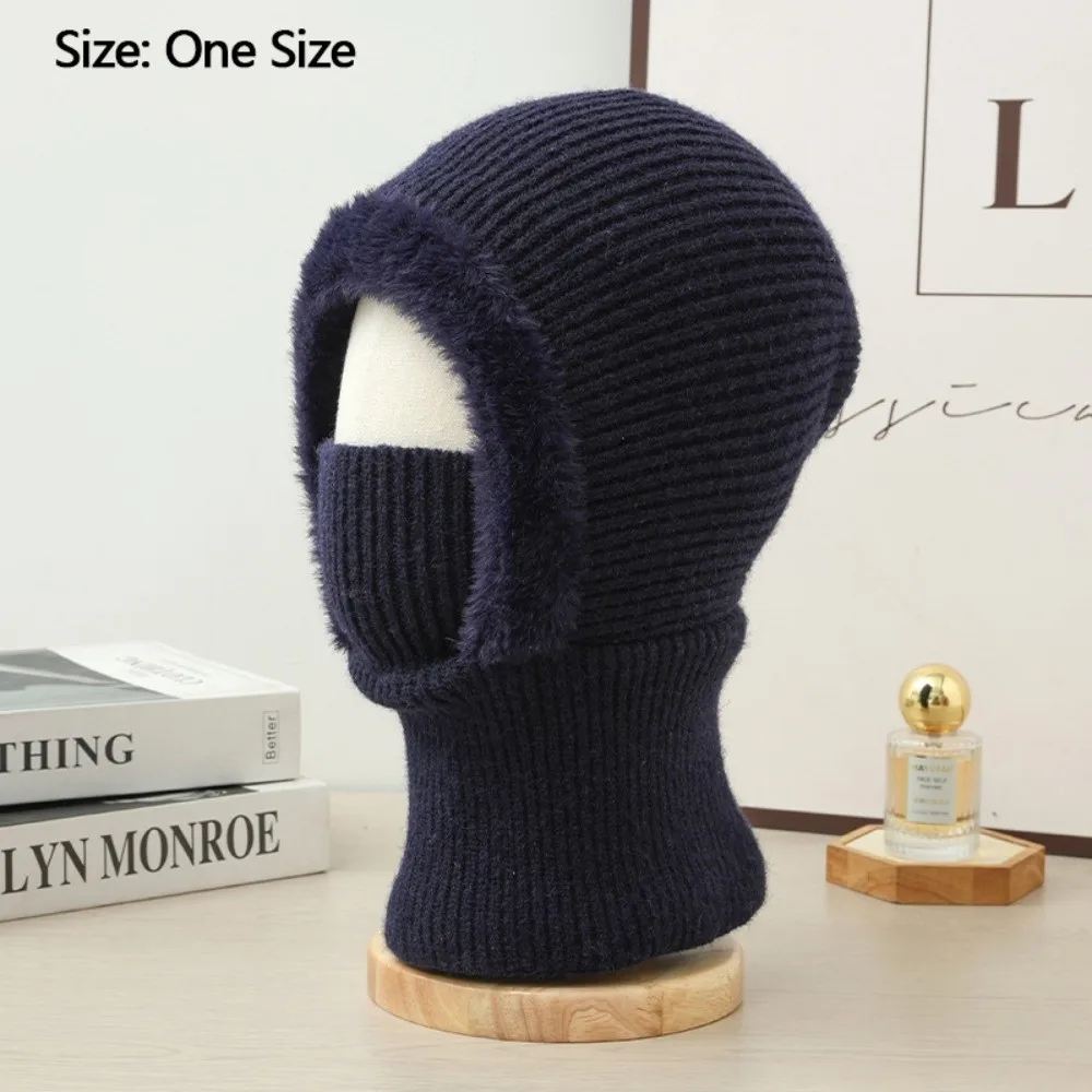 New Windproof Pullover Hat Cold Proof Velvet Lined Face Mask Keep Warm Cycling Hats Winter