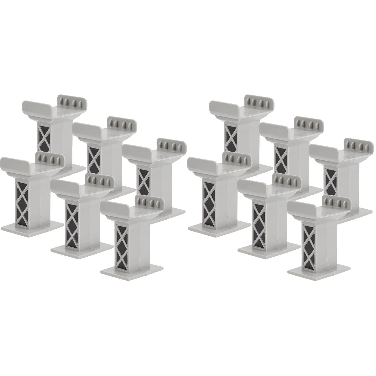

12 pcs Train Bridge Pier Toys Kids Train Bridge Support Risers Train Track Accessories