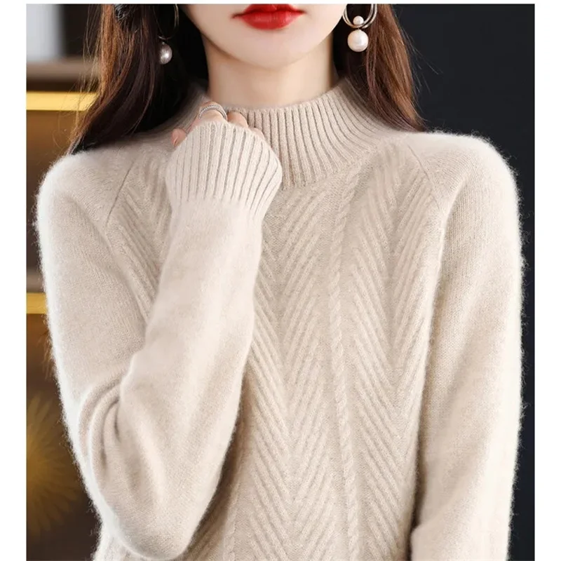 Pull col roulé Heliar pour femme, tricoté en cachemire doux, basique et doux, collection automne-hiver 2024 2