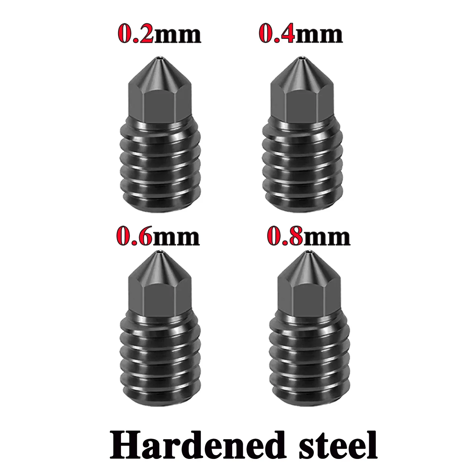 High-Performance Ceramic Heating Block Kit with Hard Steel Nozzle for 3D Printing
