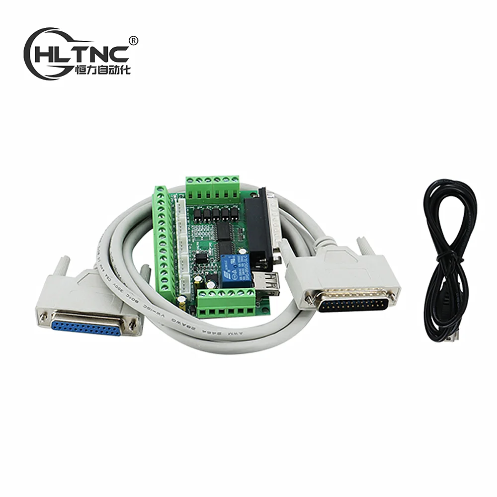HLTNC Mach3 5 Axis DB25 LPT Port CNC Interface Breakout Board With.