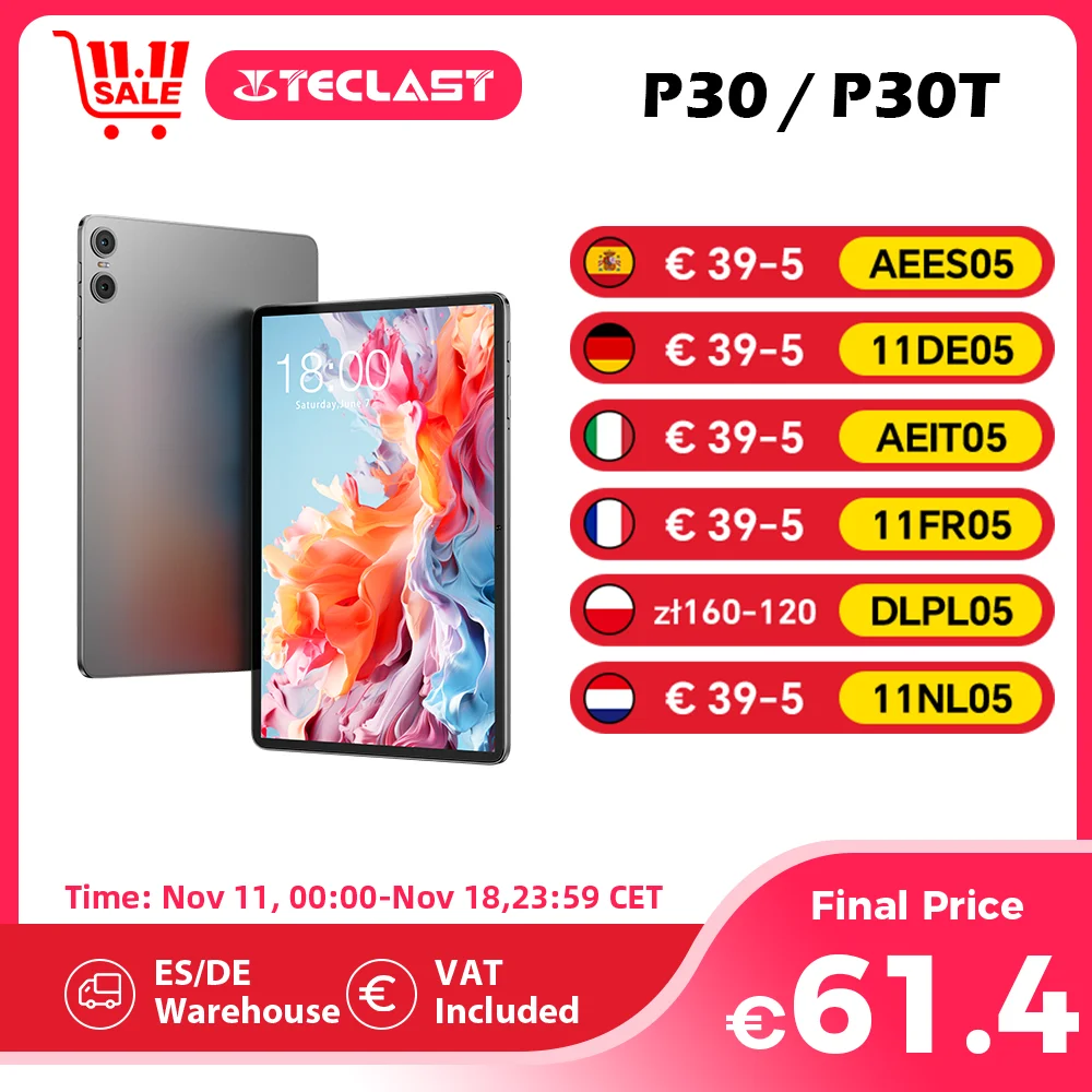 Tablet Tablet Teclast P30T z EU za $65.67 / ~266zł