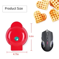 Mini Waffle Maker Bubble Egg Cake Oven Breakfast Love Heart Small Waffle Maker Cooking Appliance for Children's Birthday Parties 4