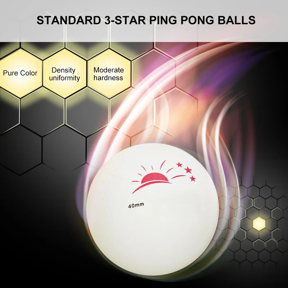SolUptanisu 60 Pcs 3-Star ing Pong Ball Table Tennis Balls for Competition Training Entertainment