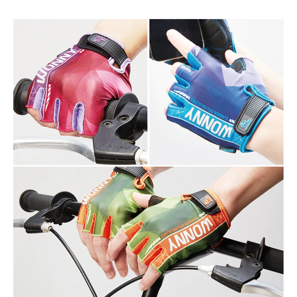 Unisex Half-Finger Cycling Gloves - Anti-Slip & Shock-Absorbing for Outdoor Sports & Fitness