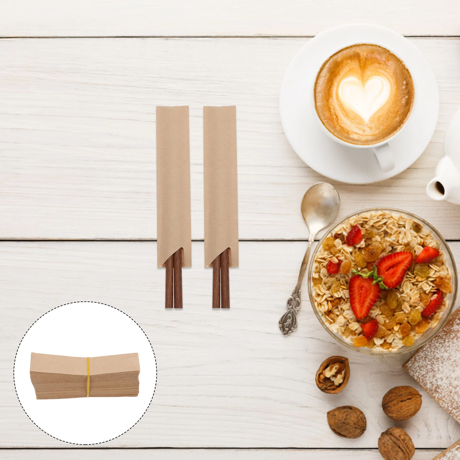

Chopsticks Set Container Accessory Supply Kraft Bag Moisture-proof Pocket Waterproof Pouch Packet Disposable Cutlery