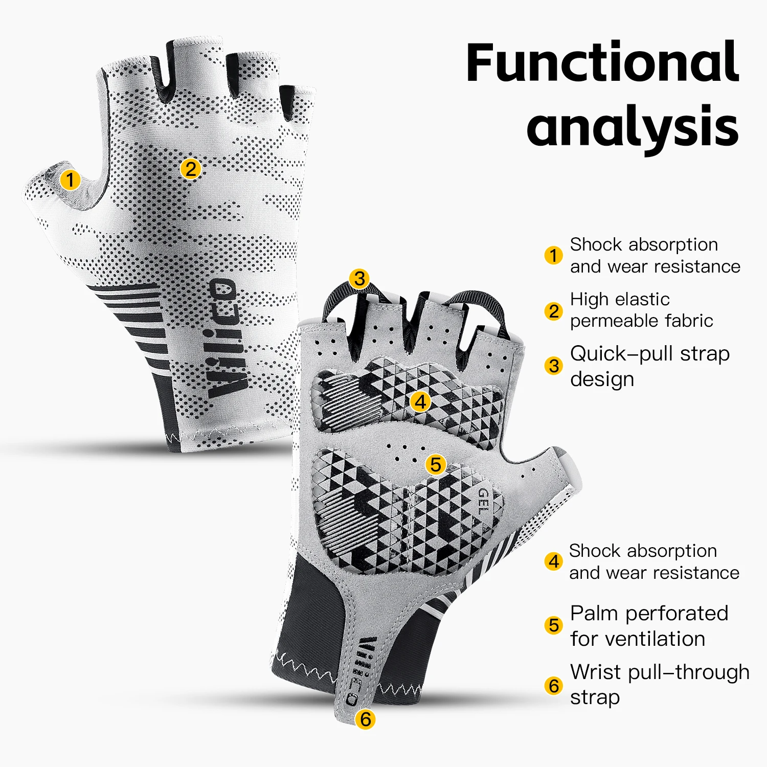 Cycling Gloves Half Finger Summer Men Women MTB Gloves Shock-absorption Mountain Bike Sports Gloves Cycling Accessories