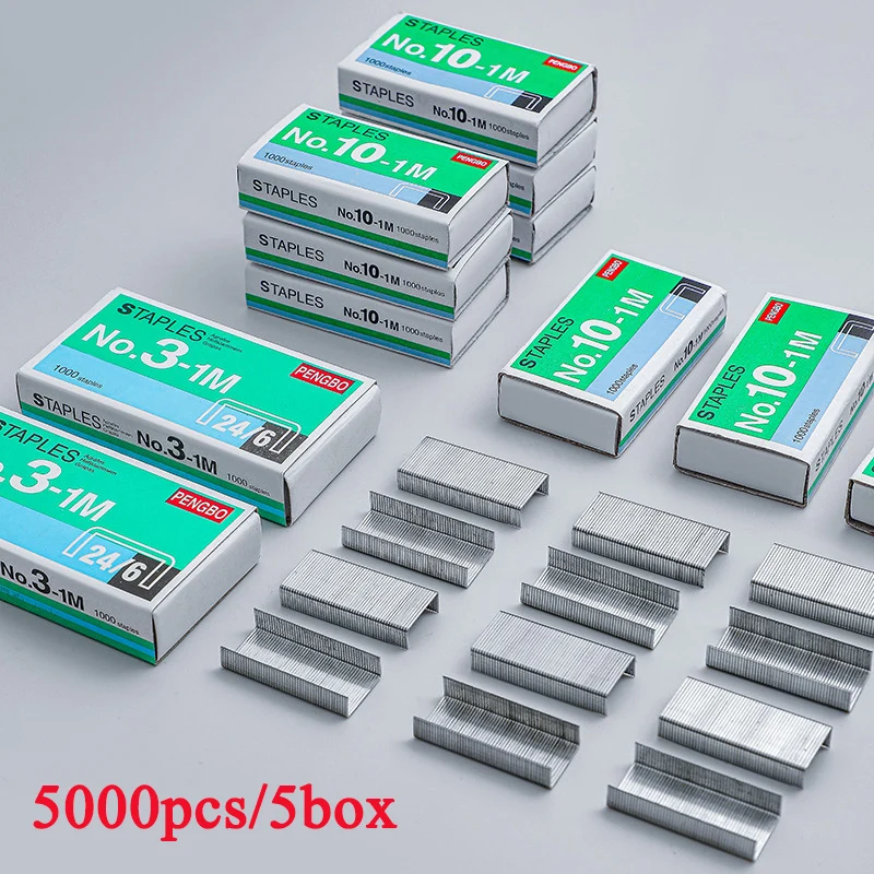 Stapler Pin 5000 PCS/5box Staples Office Stationery No.10 Binding Supplies
