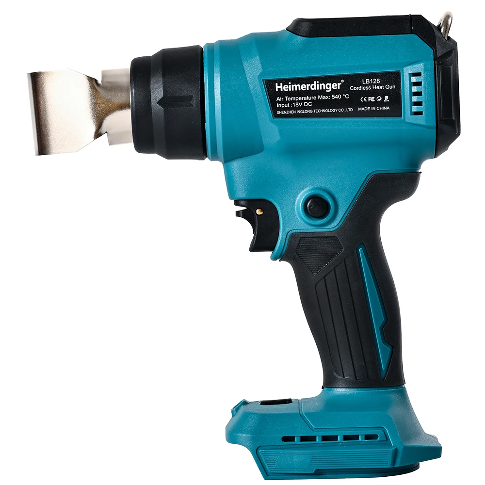 18V Cordless Heat Gun Shrink Wrapping Tool Hot Air Gun Air Dryer Soldering Thermal Blower with LED display, No battery 6