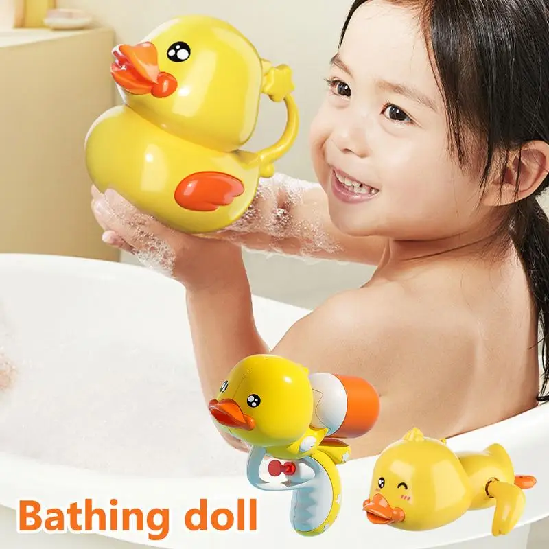 

Детские Игрушки для ванны, детские водные игры, маленькая Желтая утка, плавательные детские игры с водой, утенком, маленькая черепаха для мальчиков и девочек