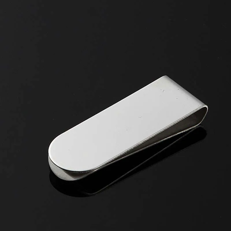 Metal Stainless Steel Money Clips Folder Stripe Print Silver Cash Clamp Holder Wallet Slim Card ID Money Clips Men Women
