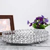 ABWR-Mirrored Crystal Vanity Makeup Tray, Jewelry Trinket Storage Tray Cosmetic Perfume Display Tray (Silver,Ellipse) 3
