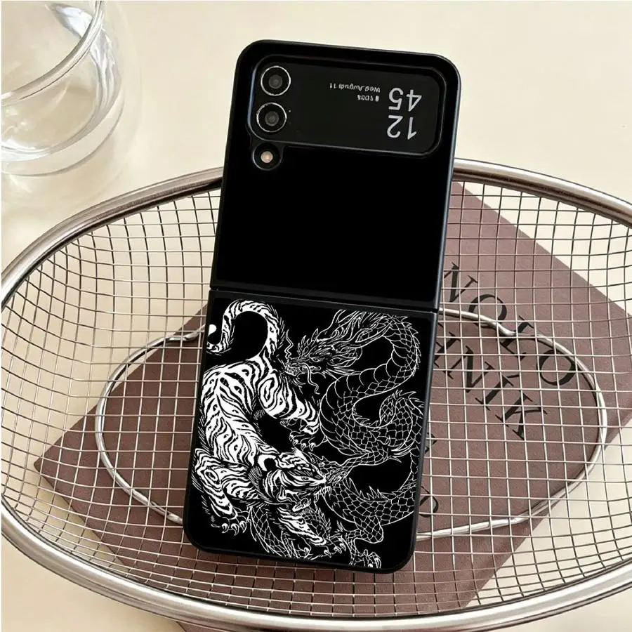 Dragon Tiger Artistic Phone Case - Elegant Back Cover Design