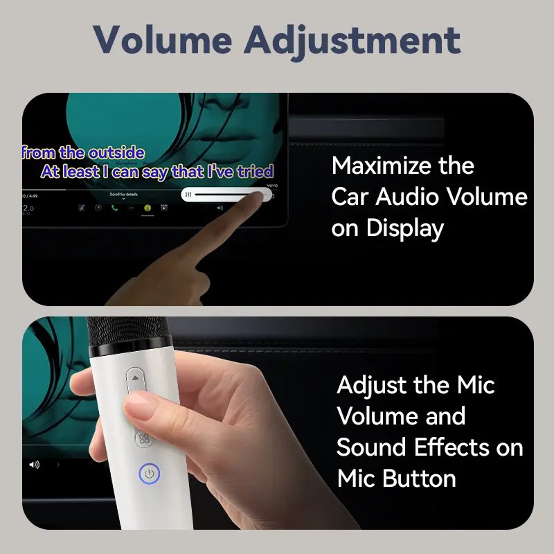 T1-테슬라 Car Karaoke Microphone, 테슬라 Rechargeable Caraoke Mic with USB-A & USB-C Receiver, Plug to Use，No Need Pair - Image 3