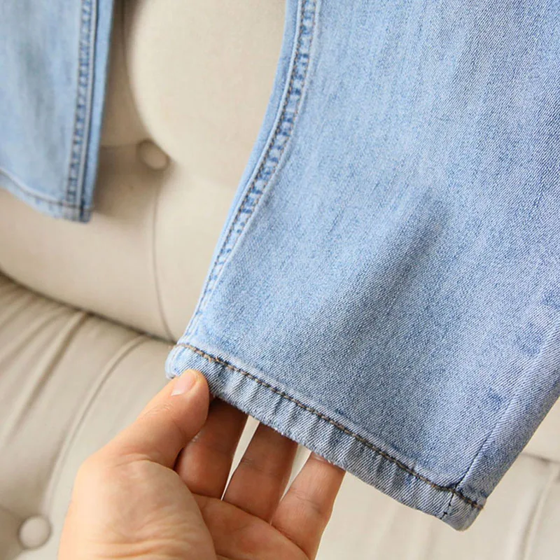 Oversize 5XL Ankle-Length Harem Jeans Baggy High Waist 2023 New Womens Straight Denim Pants Summer Korean Fashion Vaqueros