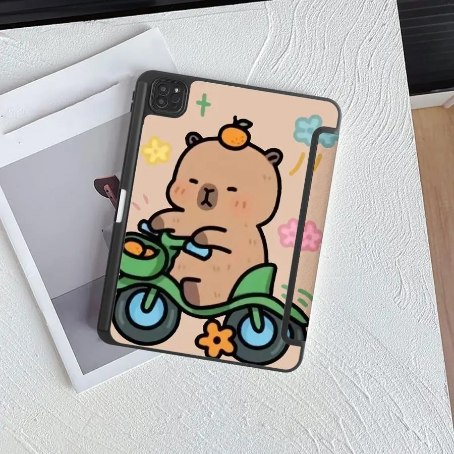 Capybara Cute Tablet Case with Holder and Cover