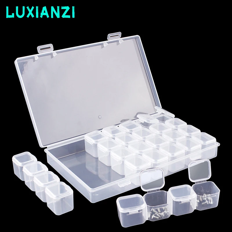 LUXIANZI 56in1 Dustproof Plastic Storage Case For Bead Hardware Screw  Sealed Safety Organizer Box Compartment Storage Toolbox