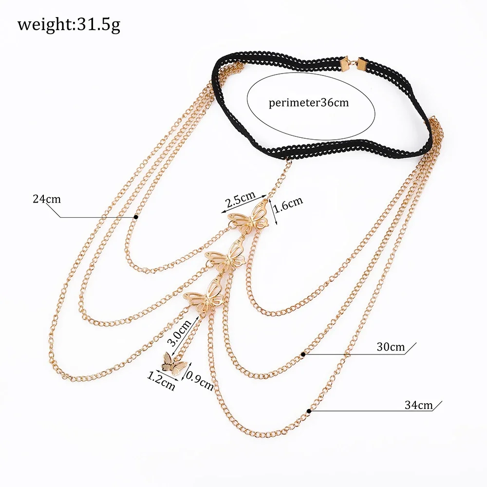 Butterfly Thigh Chain Adjustable Elastic Band
