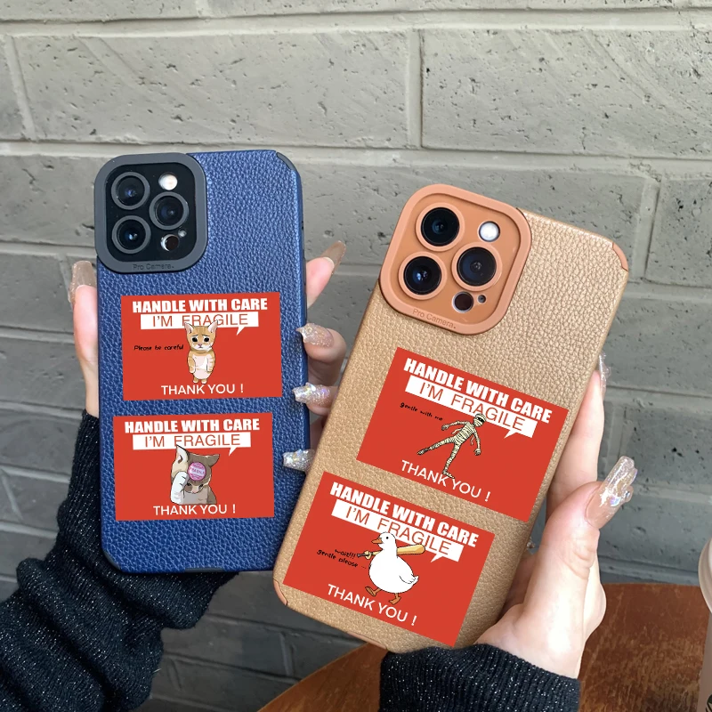 200PCS 대형 빨간색 깨지기 쉬운 경고 스티커 아이콘 케어 표시가 있는 손잡이 라벨을 떨어뜨리지 마세요 배송 이동 패키지 장식 데칼