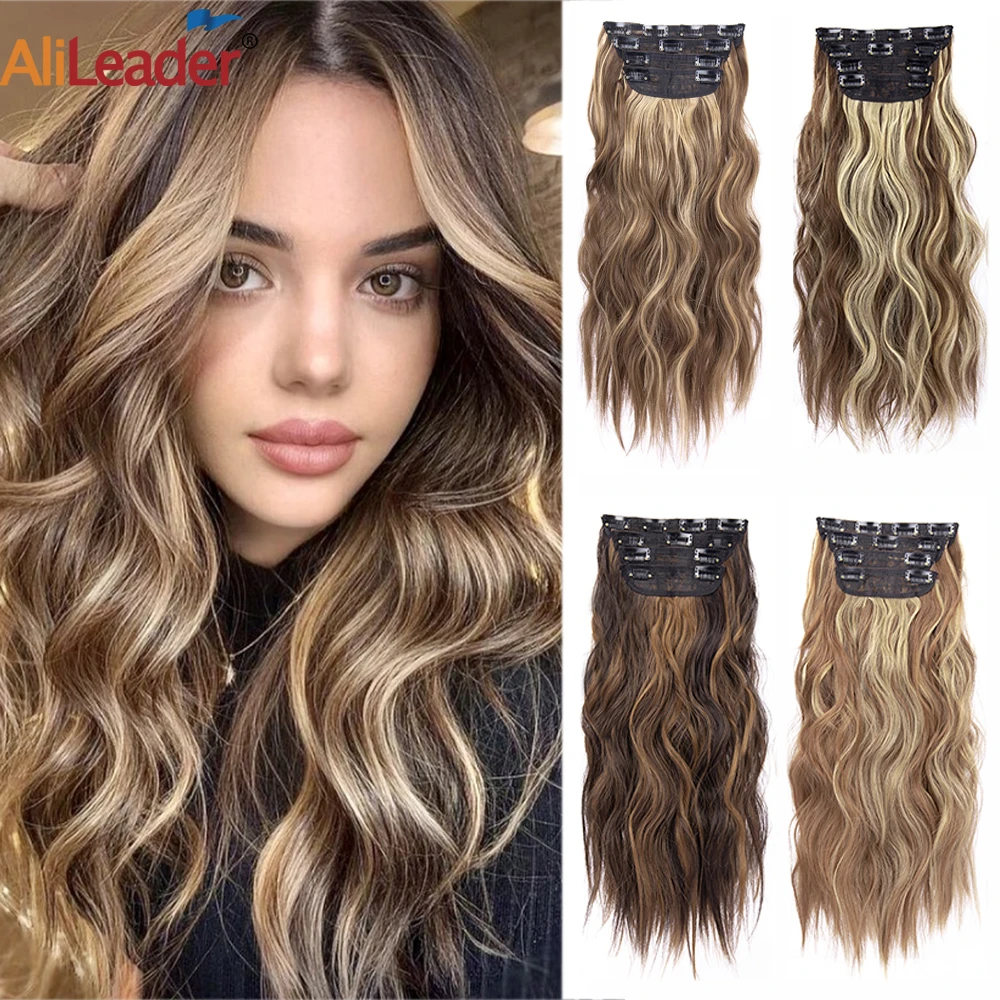 Synthetic One Clip In Hair Extensions 57color Synthetic Clip In Hair  Extensions Long Straight One Piece Clip-in Hairpieces - Synthetic Clip-in  One Piece(for White) - AliExpress