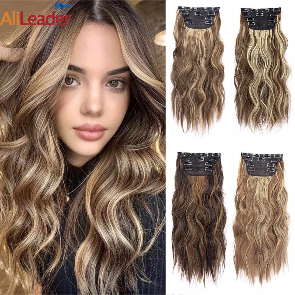 Clip In Hair Extensions 11 Kleur Synthetisch Clip In Hair Extensions Lang Golvend 4 Stks/set Stuk 11 Clip in Clip-in stuk| AliExpress