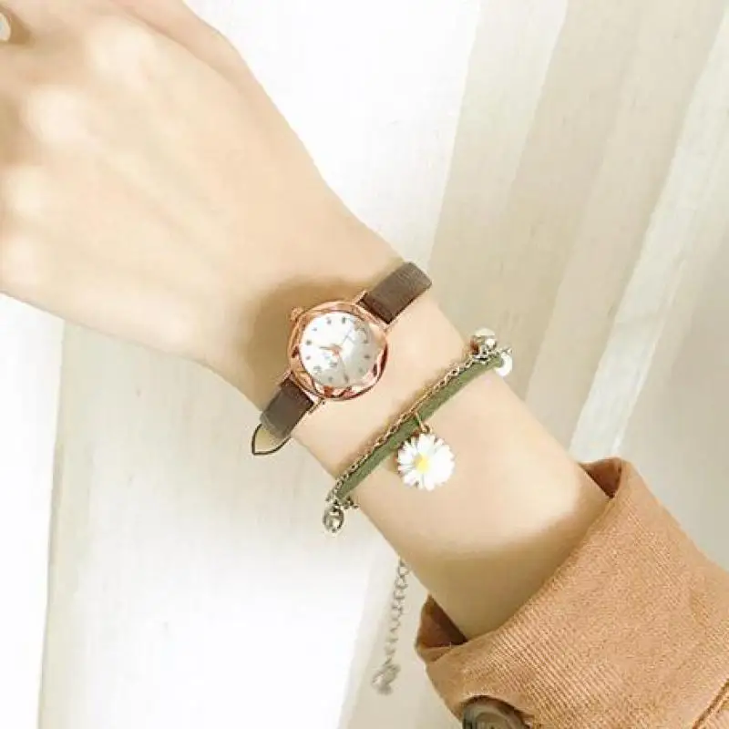 

Fashion Luxury Quartz Mini Round Dial Casual Wrist Watches Stainless Strap Fashionable Clock Waterproof Wrist Watch for Ladies