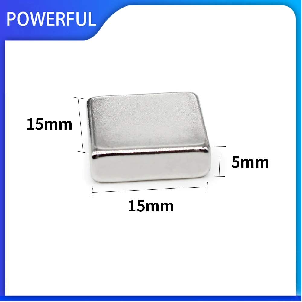 

2/5/10/20/30/50PCS 15x15x5 mm Block Strong Powerful Magnets N35 Rectangular Rare Earth Neodymium Magnet 15x15x5mm 15*15*5 mm