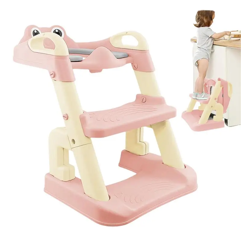 Foldable Potty Chair Foldable Toddler Toilet Chair Ladder Adjustable Height Legs Toilet Seat For Toddler Girls Boys Kids