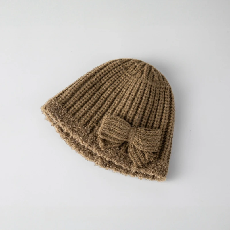 Winter Warm Children Fisherman Hat Kids Knitted Hat Girl Panama Cap Baby Basin Cap