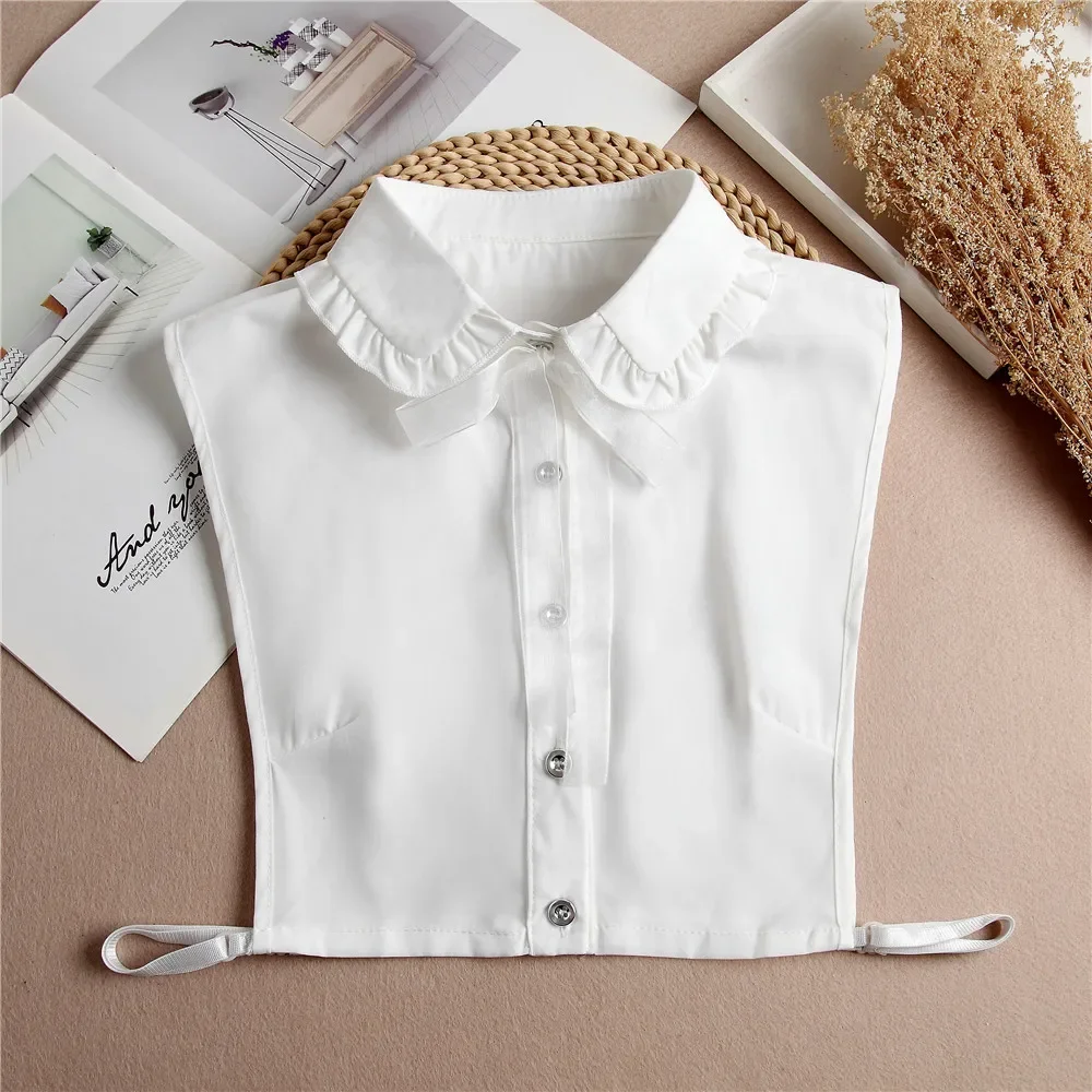 

Womens Detachable Fake Collar Solid Color False Collars Half Shirt Blouse Top Female Sweater Fake Collars Clothes Accessories