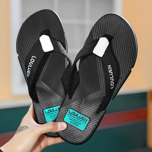 2023 Brand Hot Sale Summer New Flops Slippers Men's Webbing Slippers Beach Outdoor -