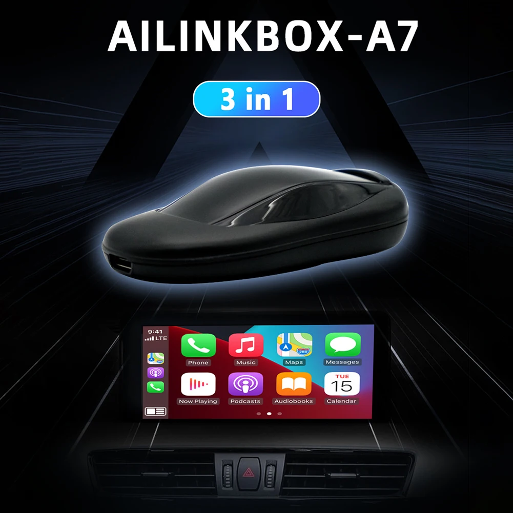 Wireless Carplay Box AN Dongle CarPlay Adapter Wired CarPlay To Wireless CarPlay Ailinkbox A7 Cotex A7 Dual Core DDR3 256MB rear view mirror camera system