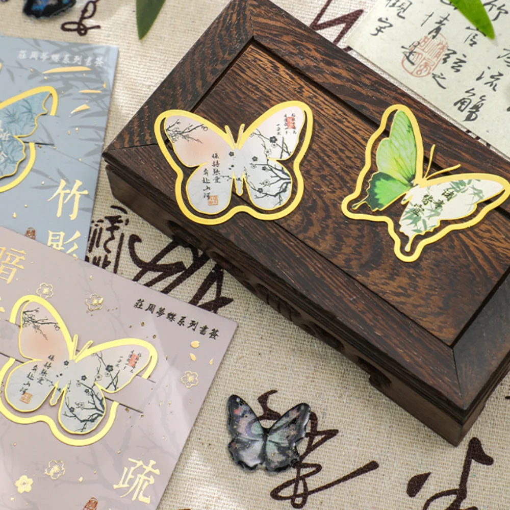 

Vintage Metal Butterfly Bookmark Butterfly Shape Calligraphic Metal Reading Book Buckle Durable Handmade