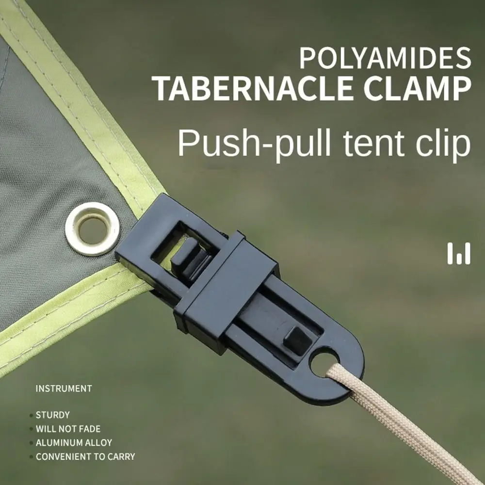 

Outdoors Camping Lock Grip Clip Buckle Awnings Clips Tent Tighten Lock Wind Rope Buckle Tent Accessories Tarp Clip