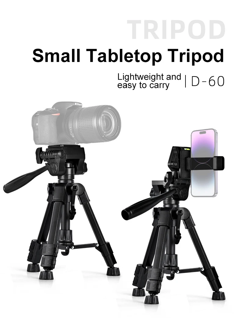 Description Picture 2 of itemAluminum Alloy Camera Tripod With Quick Plates Mount Pan Head For Iconic Brand Nikon SLR Digital Camera Phone Travel Self Tripod