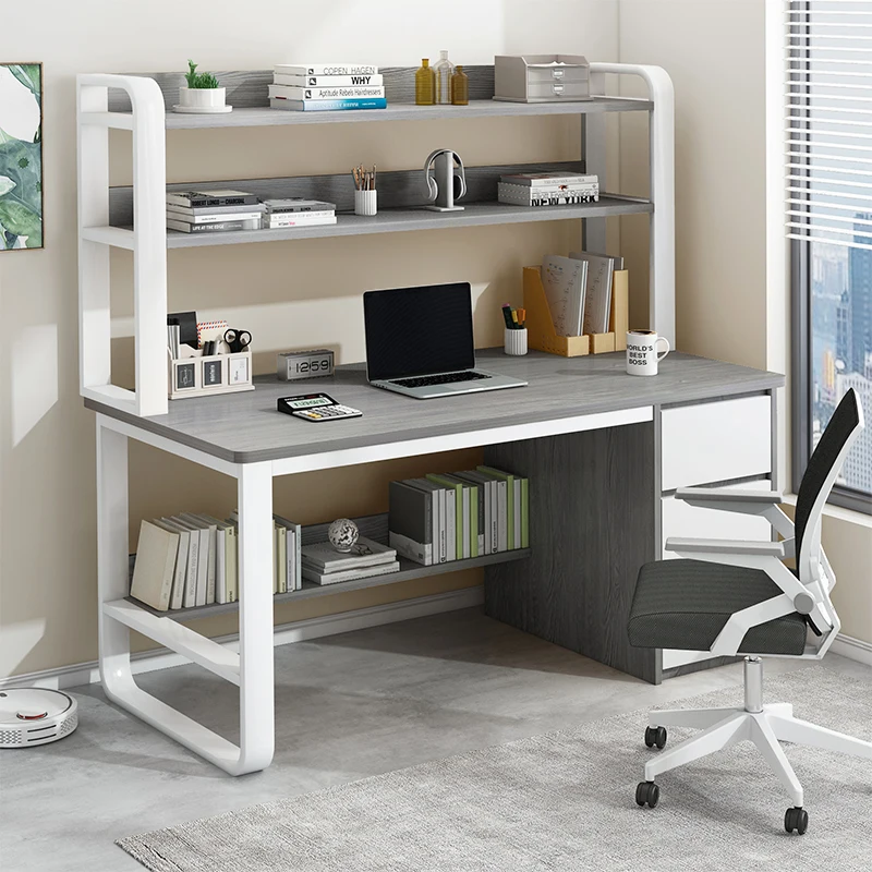 Economical desk, bookshelf, integrated desk, simple modern small learning desk
