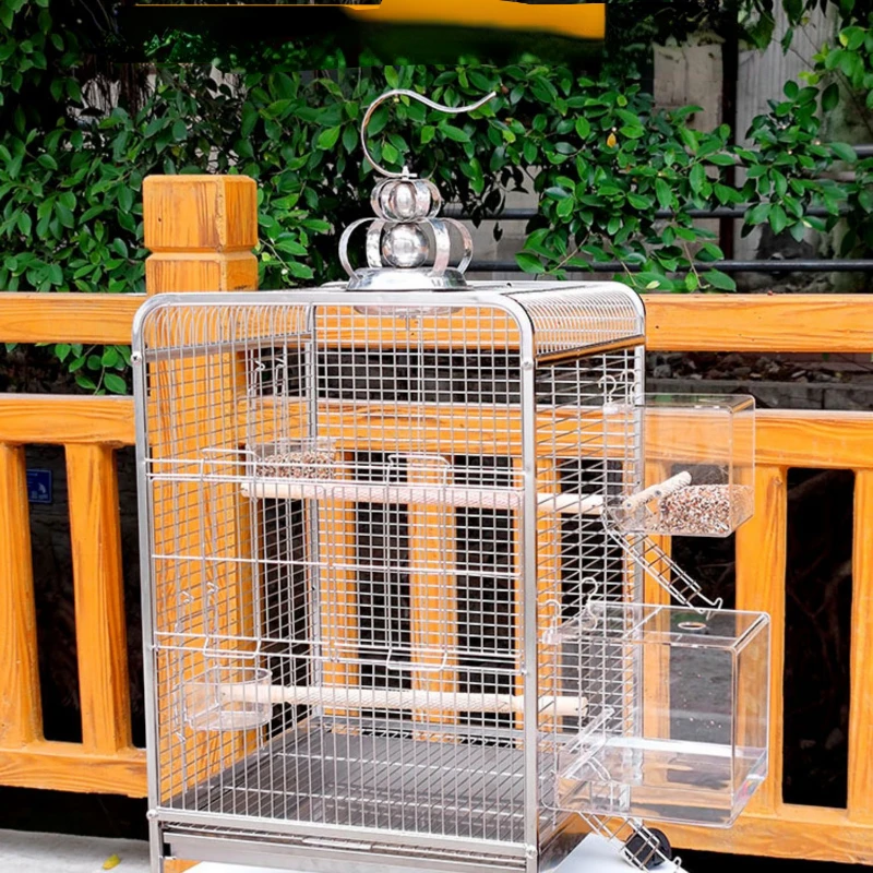 

Garden Portable Bird Cages Large Pigeon Budgie Feeder Outdoor Bird Cages Parrot Stand Jaula Pajaros Grande Pet Products YY50BC