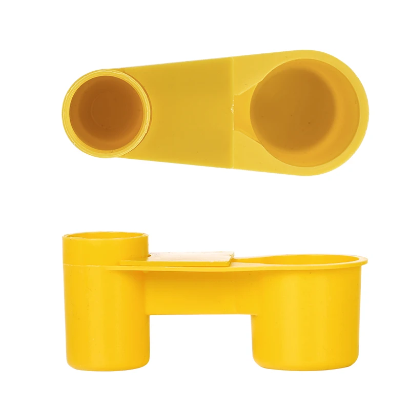 2Pcs Bird Quail Drinker Cups Water Bottle Cup Cat Chicken Pigeon Parrot Hamster Double Nozzle Water Guide For Bird