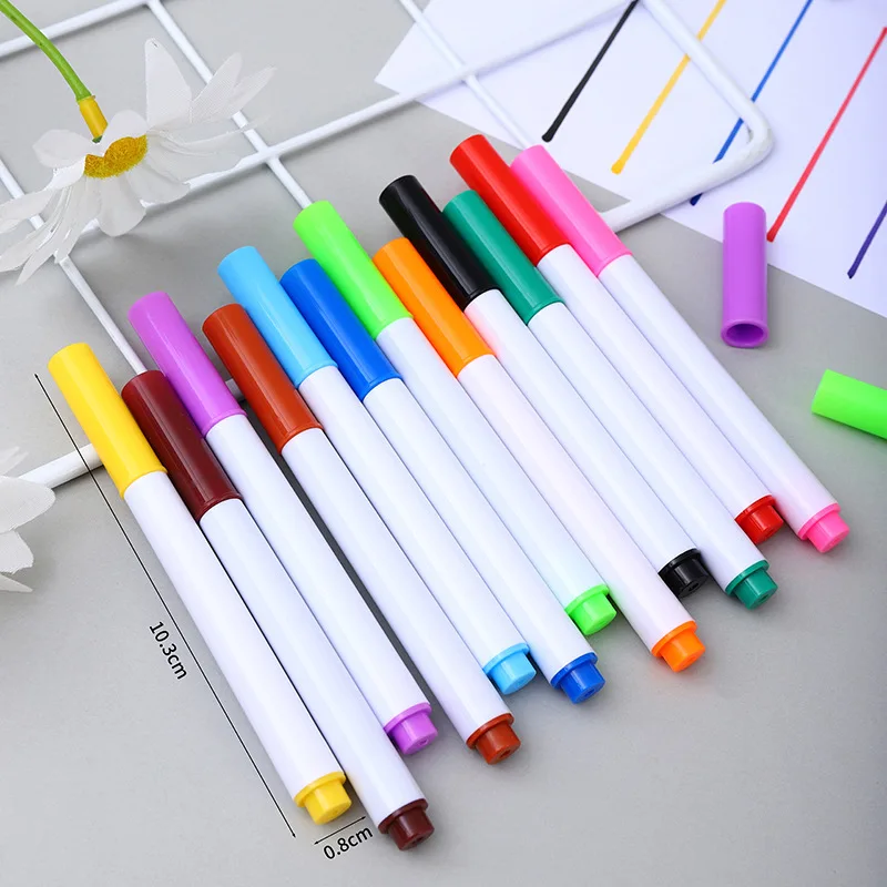 Vibrant Refillable Fine Tip Erasable Whiteboard Markers