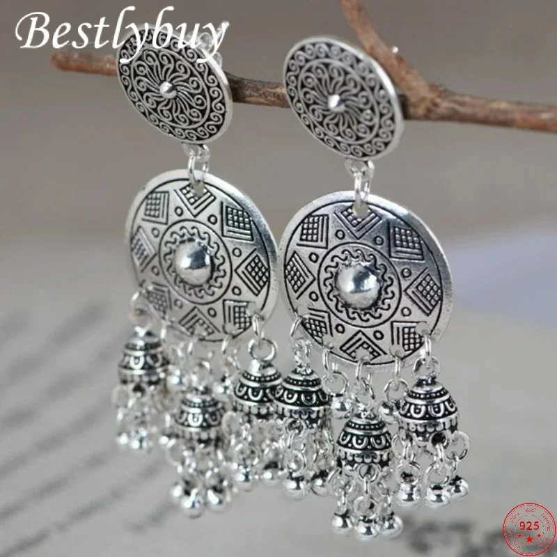 

Женские серьги из серебра 925 пробы, с круглыми кисточками