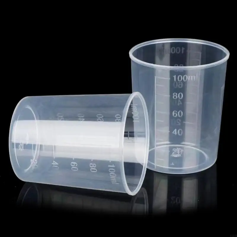 12PB 10 Pack 8oz Graduated Clear Plastic Measuring Cups Practical Experimental Tools for Mixing Paint Pigments Epoxy Resins