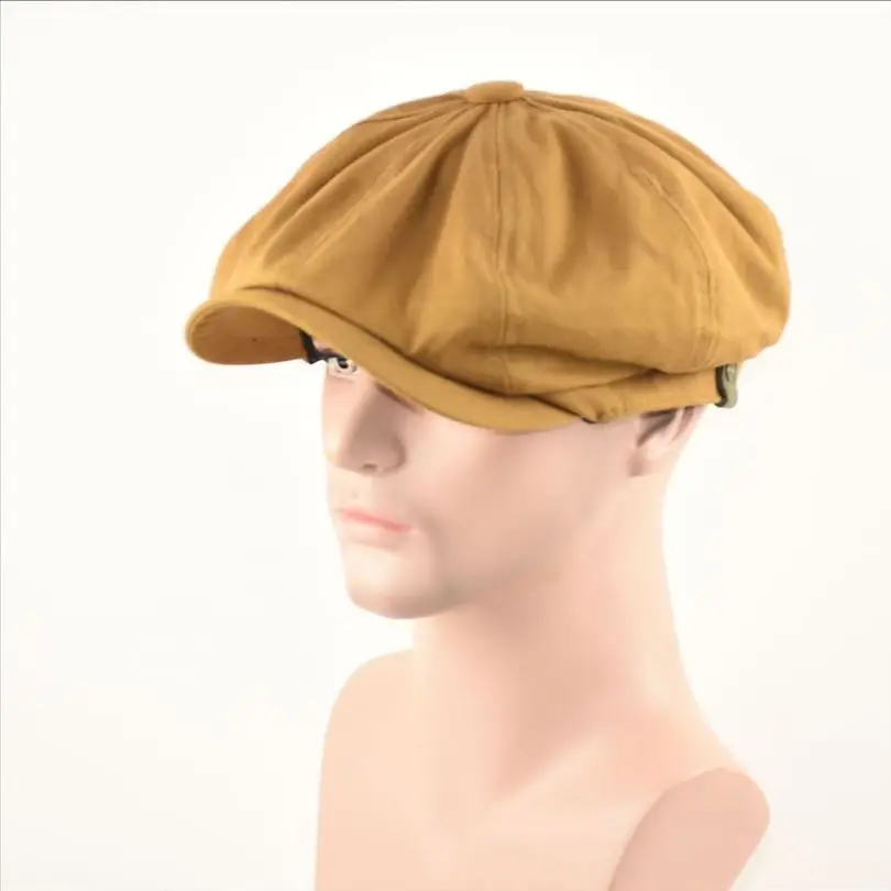 Cappello Piatto In Pelle PU Da Uomo - Stile Newsboy Regolabile 56-60cm - Foto 5