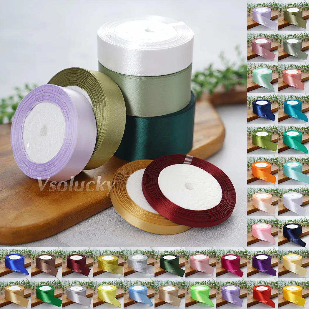 25yards Satin Ribbon 50mm 38mm 25mm 15mm 10mm 6mm for DIY Wrapping Silk Crafts Supplies Sewing Accessories Party Decoration 25yards Satin Ribbon 50mm 38mm 25mm 15mm 10mm 6mm for DIY Wrapping Silk Crafts Supplies Sewing Accessories Party Decoration